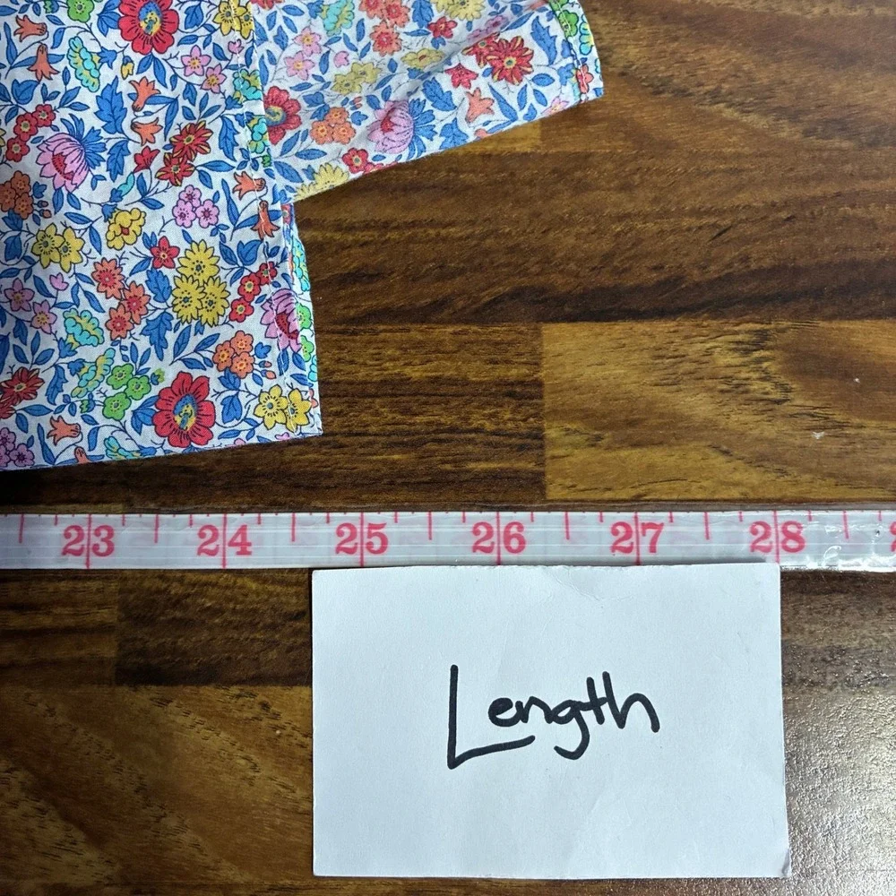 J. Crew x Liberty Fabrics Ruffle Classic Popover Shirt Size 4 Favourite Flowers